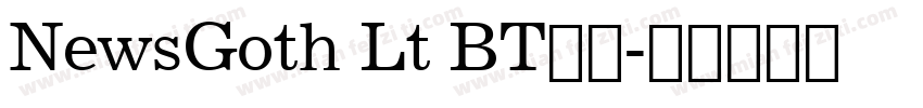 NewsGoth Lt BT免费字体转换